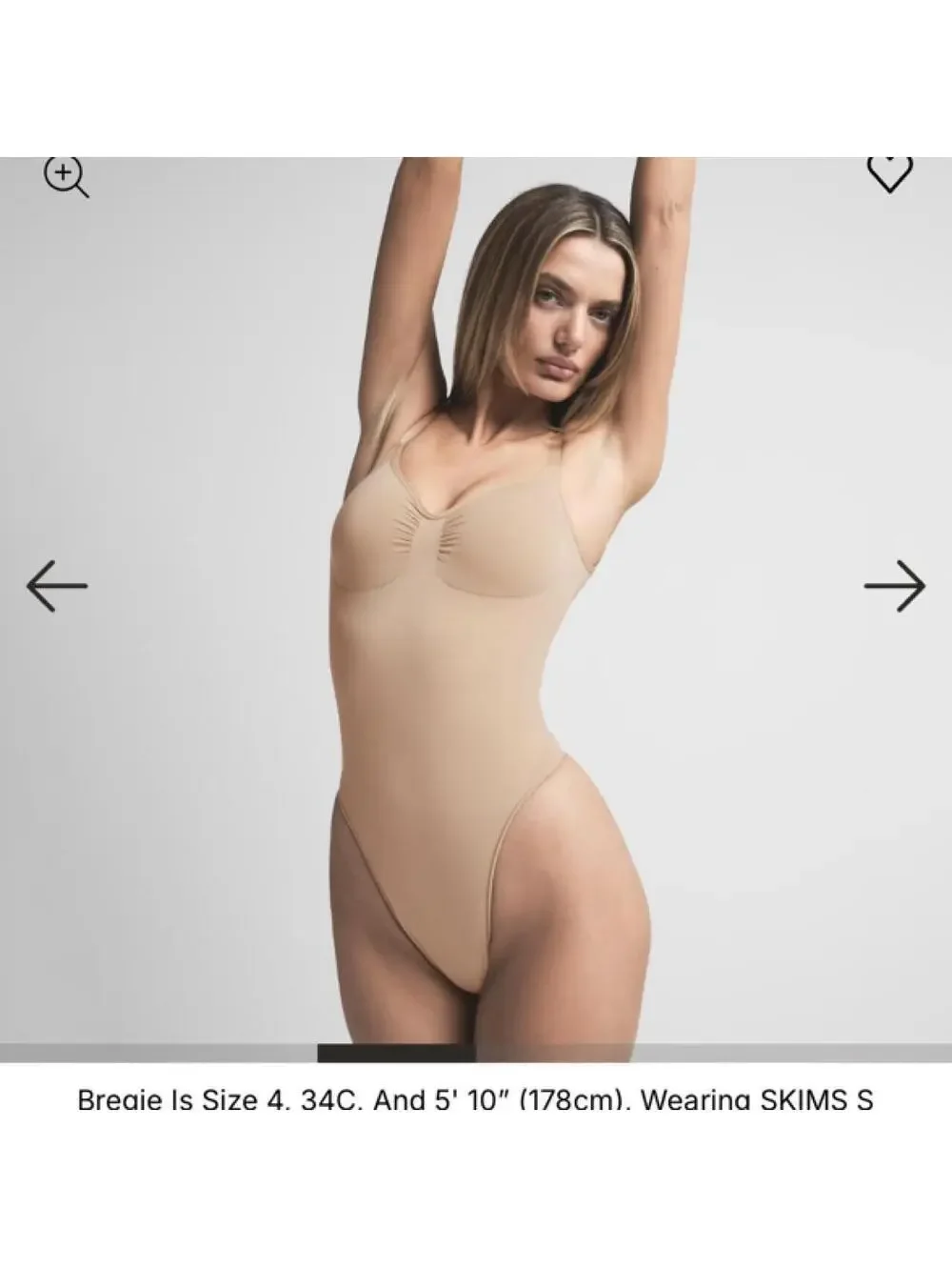 Skims shapewear thong bodysuit low back